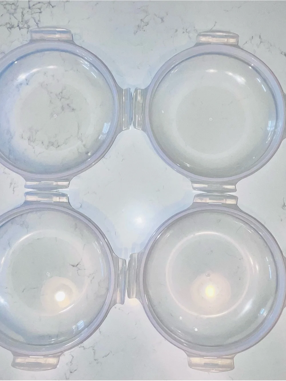 Lock & Lock air tight rubber ring clear round plastic lids only # 2-2/2 set 4